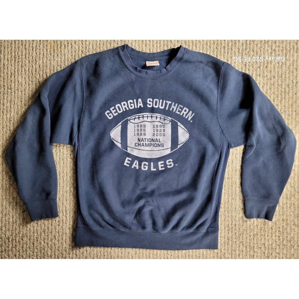 Vintage Georgia Southern Sweatshirt Medium National Champs GSU Eagles Russell